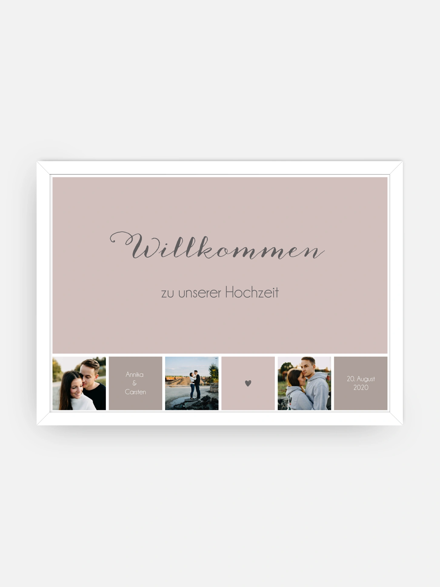 Willkommensschild Mit Herz