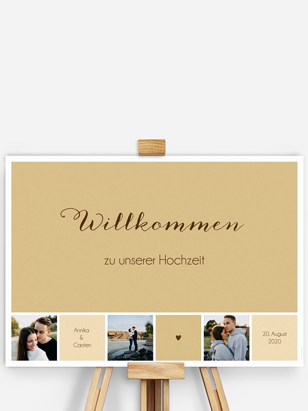 Willkommensschild Mit Herz