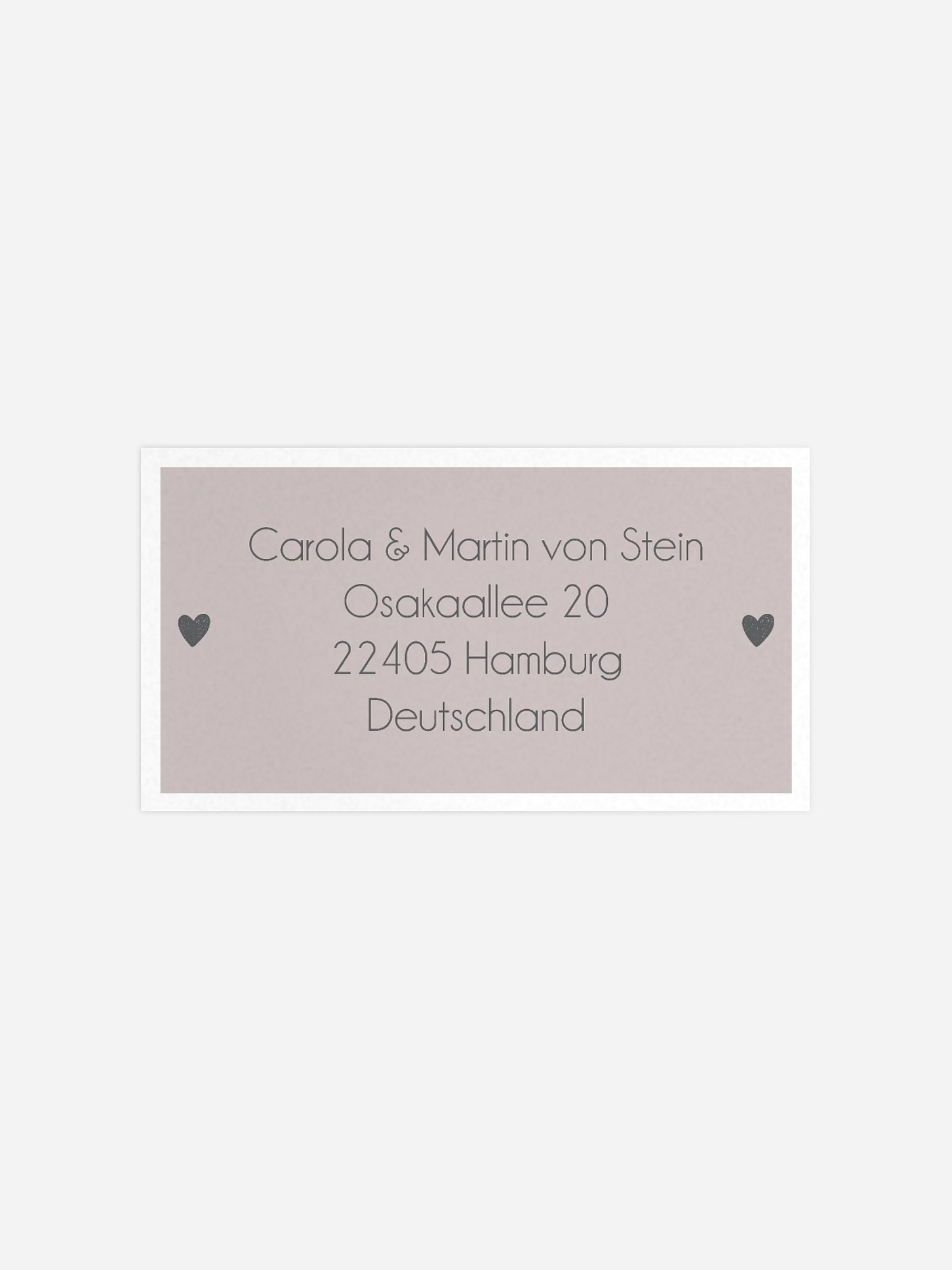 Empfängeraufkleber Hochzeit Mit Herz