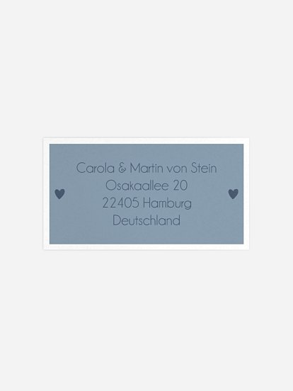 Empfängeraufkleber Hochzeit Mit Herz