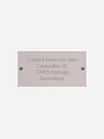 Empfängeraufkleber Hochzeit Mit Herz