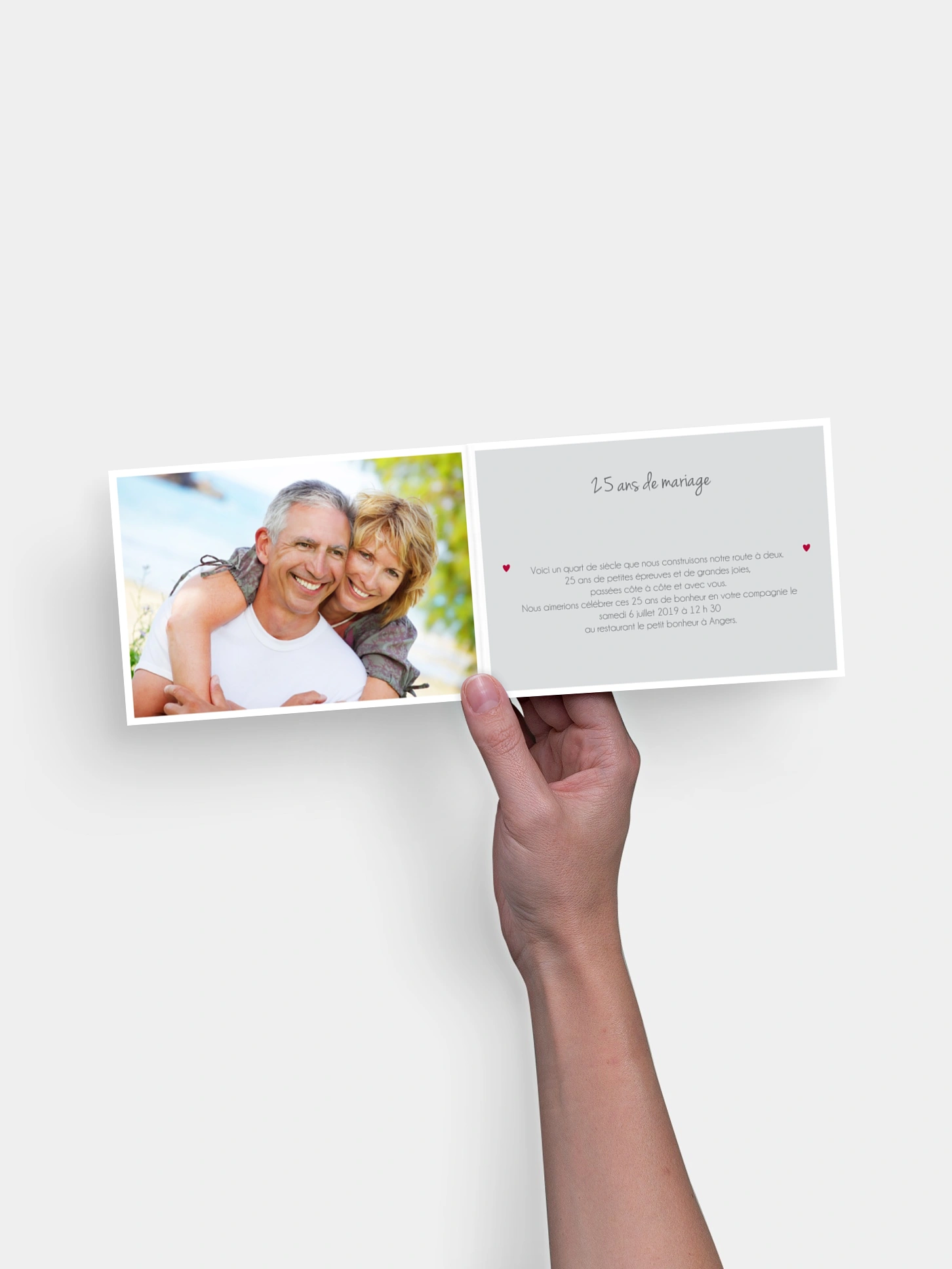 Invitation anniversaire mariage 25 ans Idylle