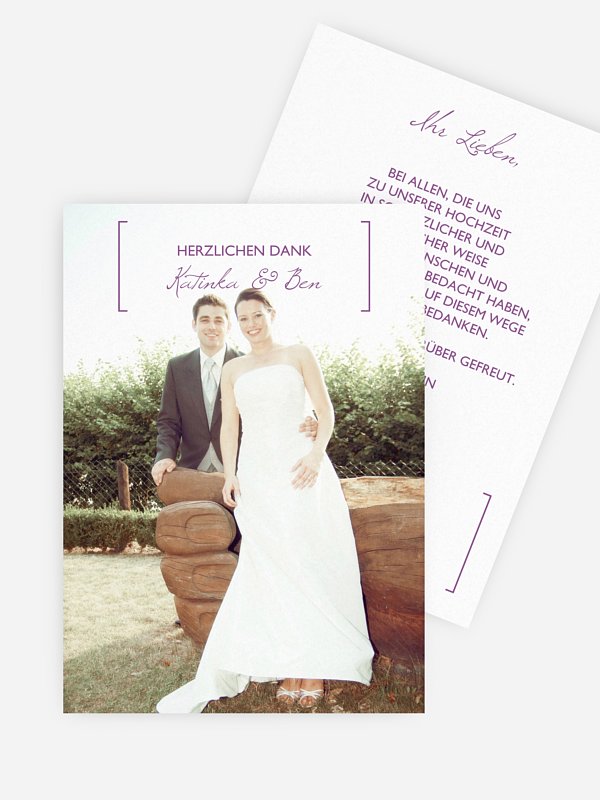 Dankeskarte Hochzeit Gemeinsam