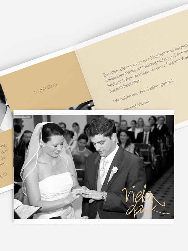 Dankeskarte Hochzeit Handschrift