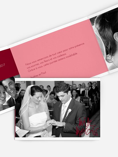 Carte de remerciements Manuscrite