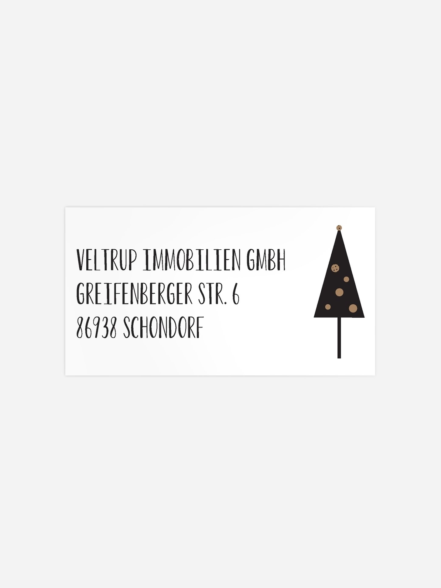 Empfängeraufkleber geschäftl. Weihnachten My Deer