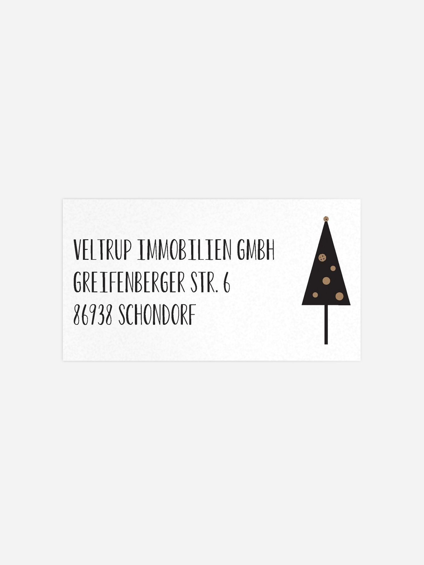 Empfängeraufkleber geschäftl. Weihnachten My Deer