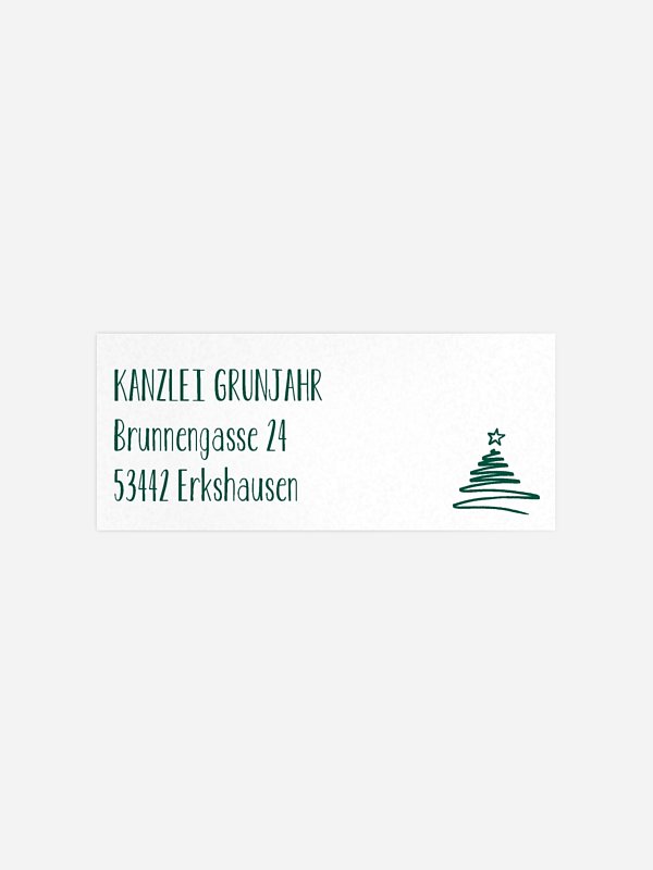 Absenderaufkleber geschäftl. Weihnachten Christmas Art