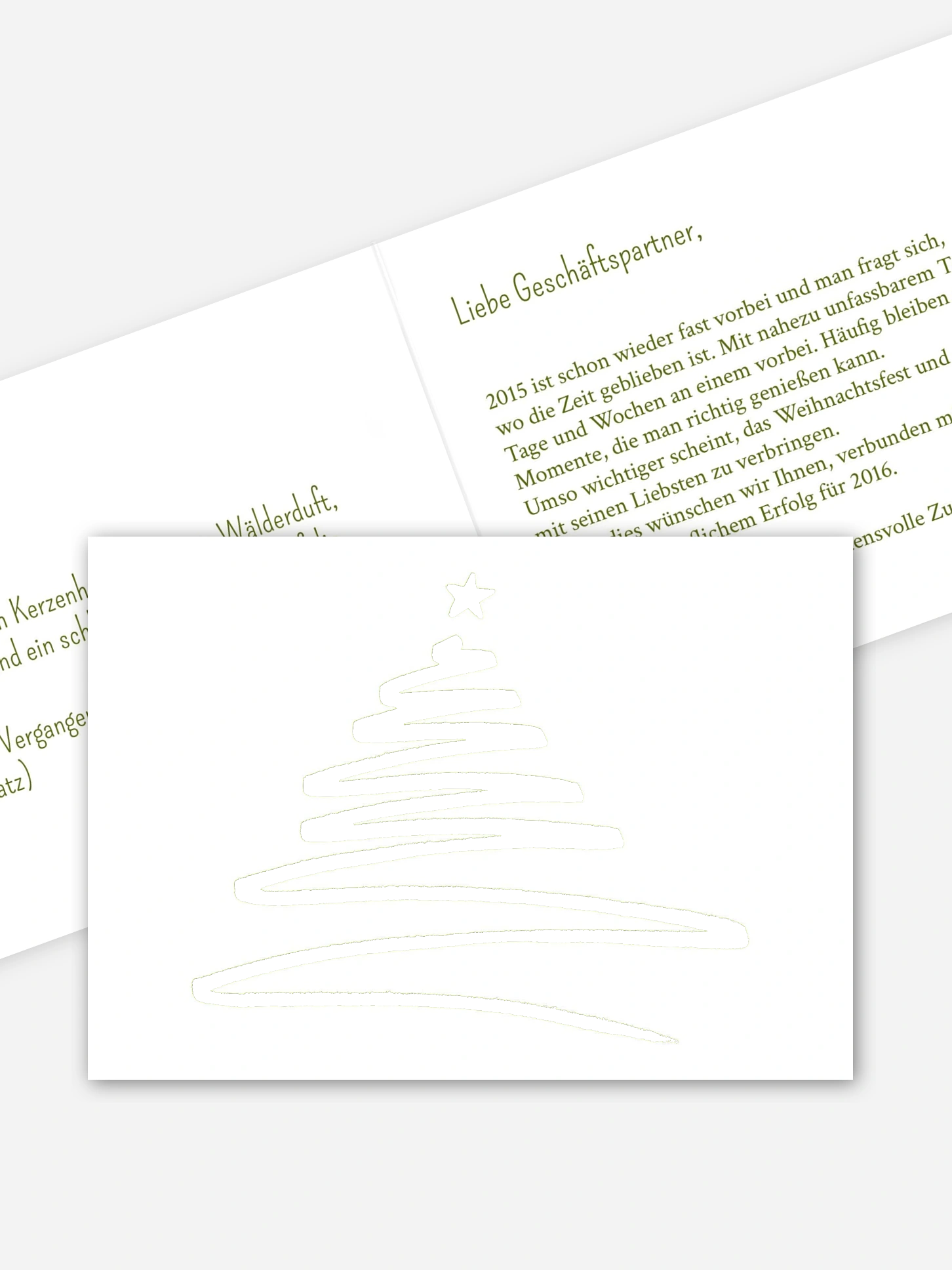 Geschäftliche Weihnachtskarte Christmas Art
