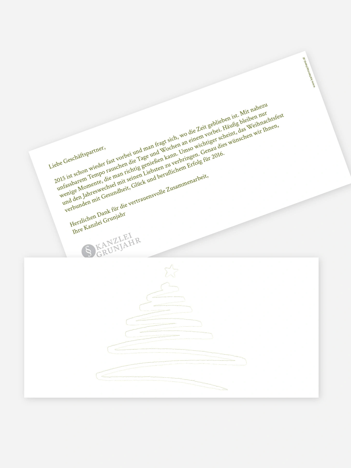 Geschäftliche Weihnachtskarte Christmas Art