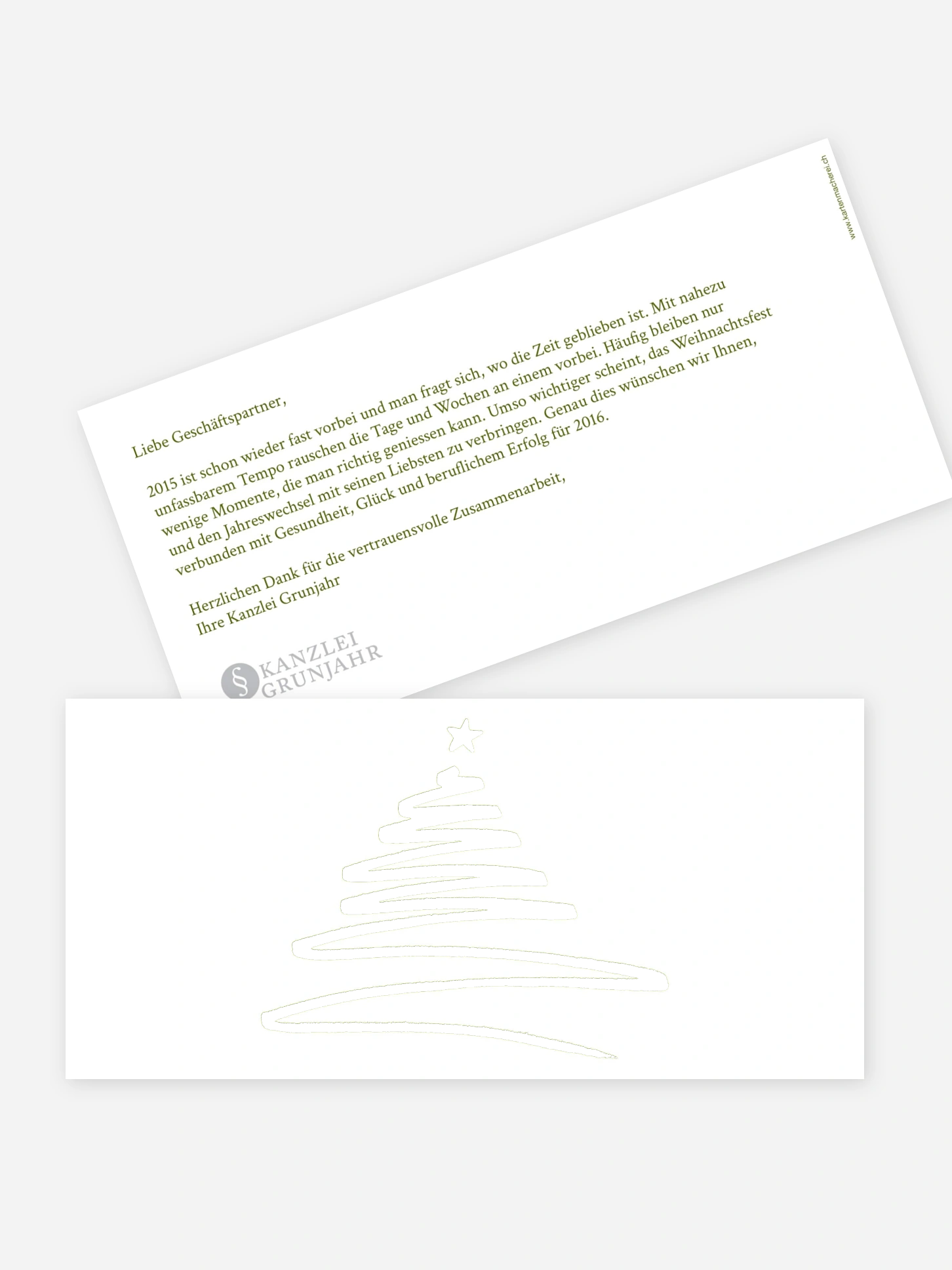 Geschäftliche Weihnachtskarte Christmas Art