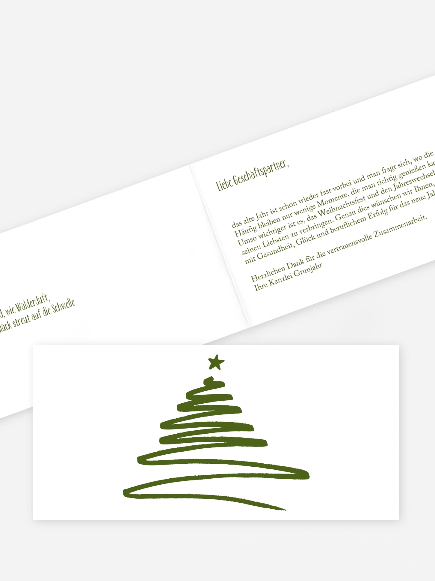 Geschäftliche Weihnachtskarte Christmas Art