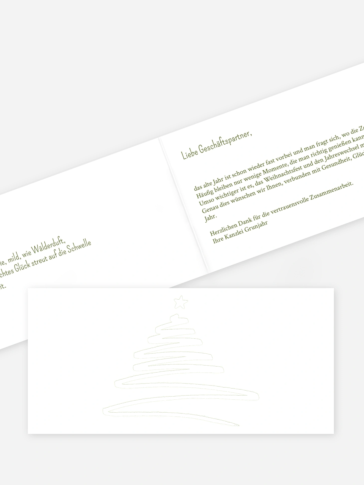 Geschäftliche Weihnachtskarte Christmas Art