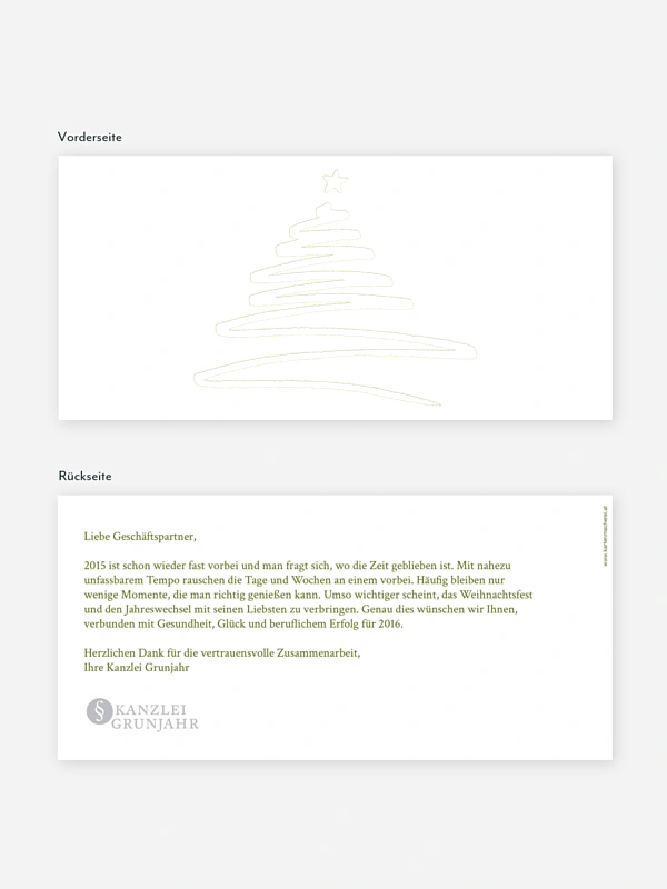 Geschäftliche Weihnachtskarte Christmas Art