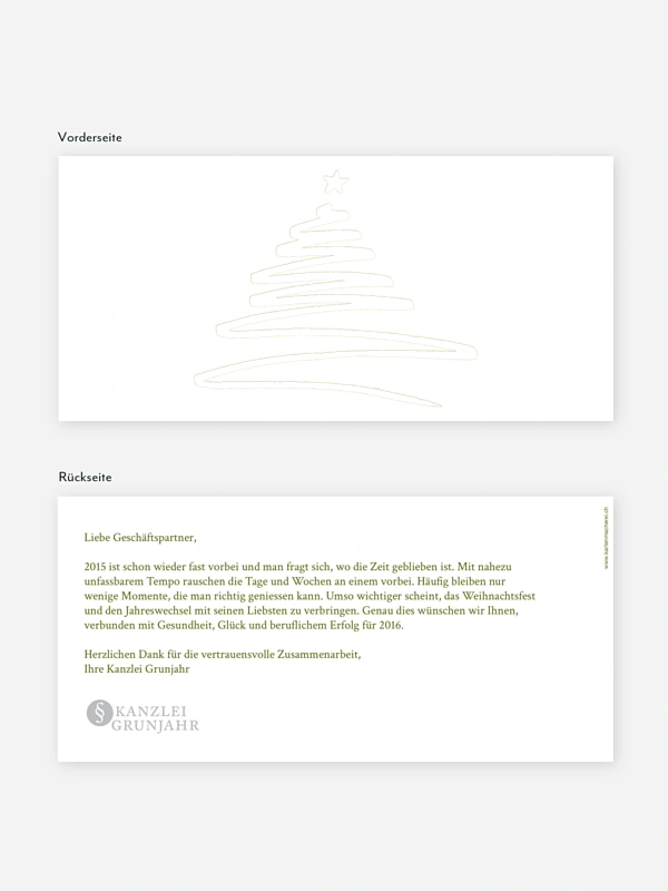 Geschäftliche Weihnachtskarte Christmas Art
