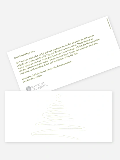 Geschäftliche Weihnachtskarte Christmas Art