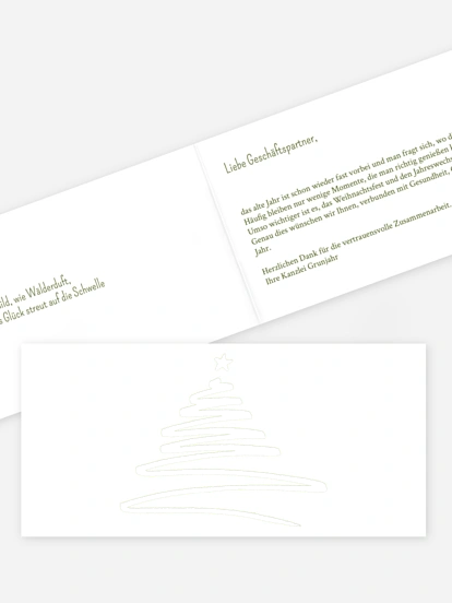 Geschäftliche Weihnachtskarte Christmas Art