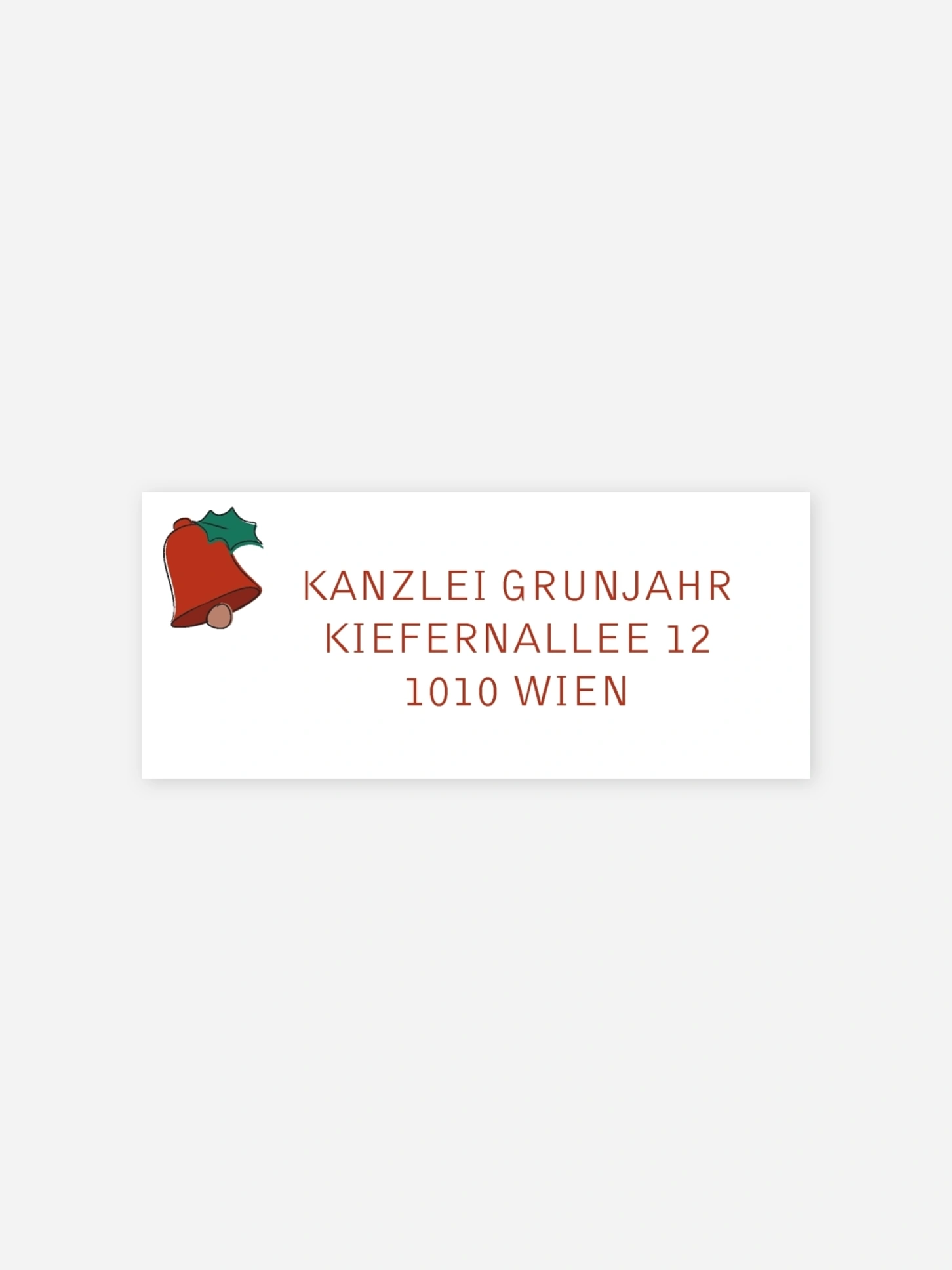 Absenderaufkleber geschäftl. Weihnachten Jingle Bells