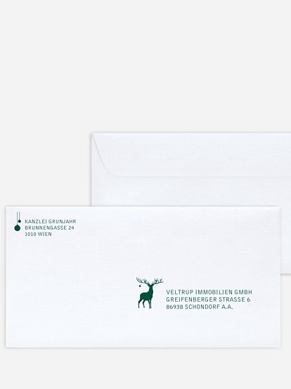 Bedruckte Umschläge geschäftl. Weihnachten Wild Christmas Premium