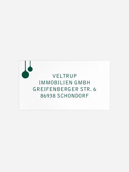 Empfängeraufkleber geschäftl. Weihnachten Wild Christmas Premium