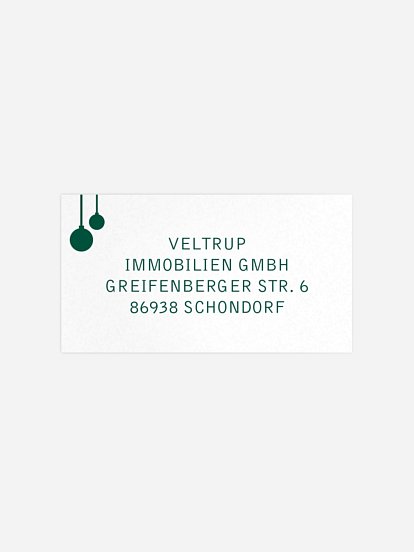 Empfängeraufkleber geschäftl. Weihnachten Wild Christmas Premium