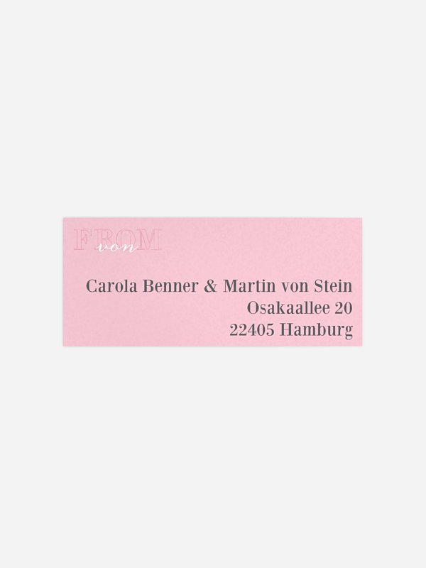 Absenderaufkleber Hochzeit Forever Love