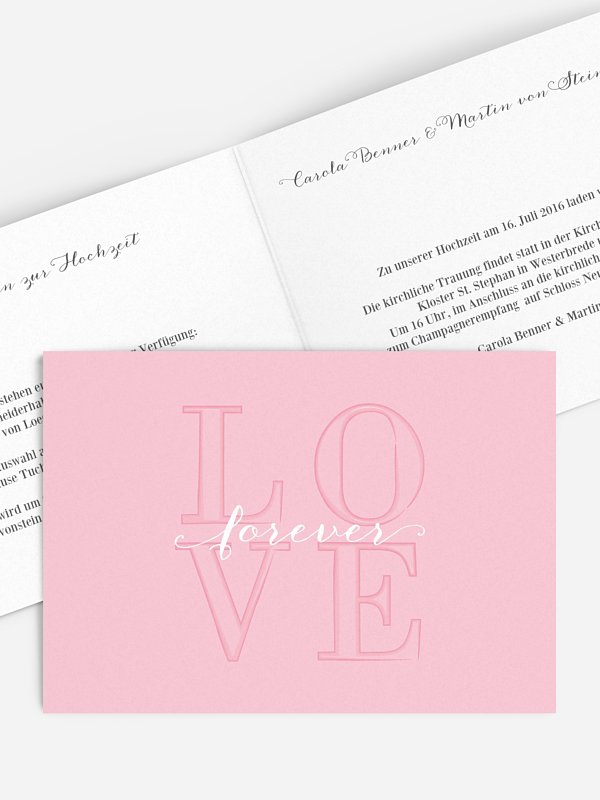 Hochzeitseinladung Forever Love