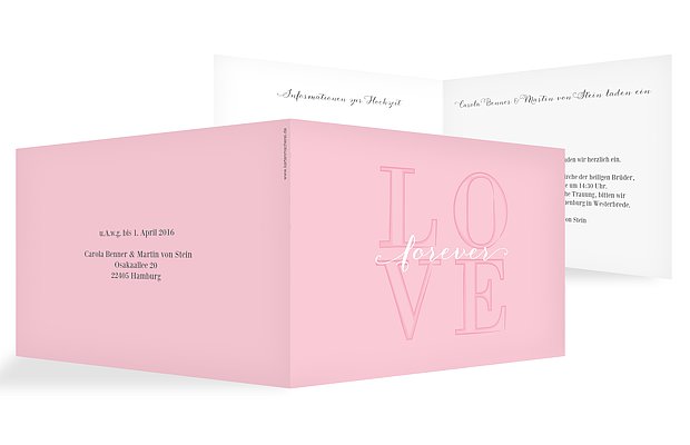 Hochzeitseinladung Forever Love