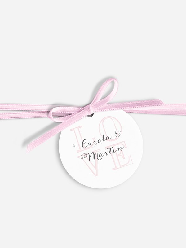 Anhänger mit Band zur Hochzeit Forever Love