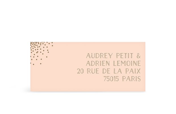 Étiquette expéditeur mariage Scintillant