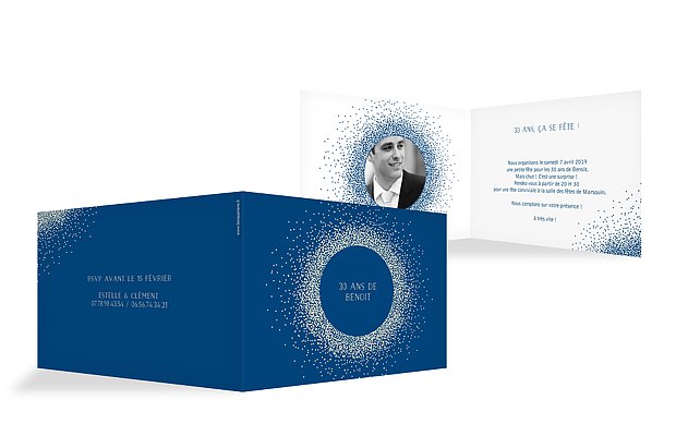 invitation anniversaire 30 Scintillant