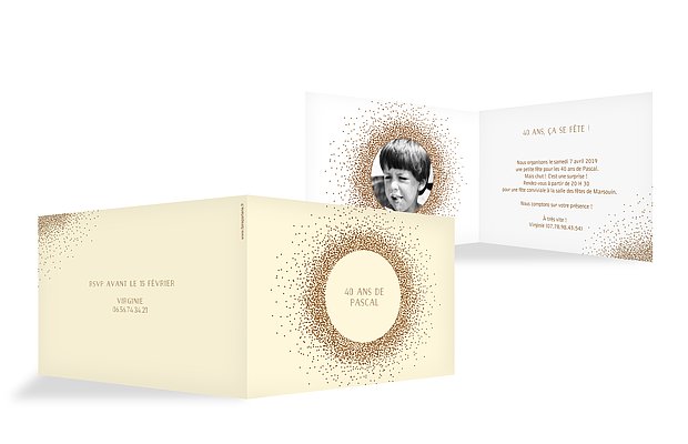 invitation anniversaire 40 Scintillant