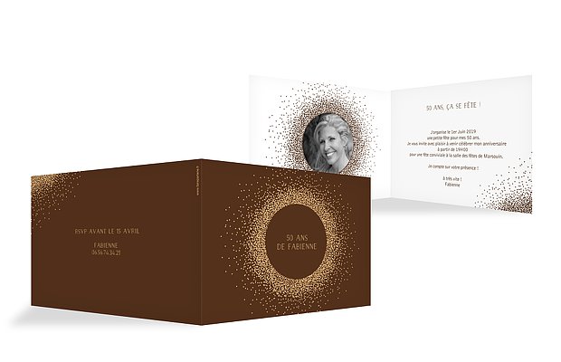 invitation anniversaire 50 Scintillant