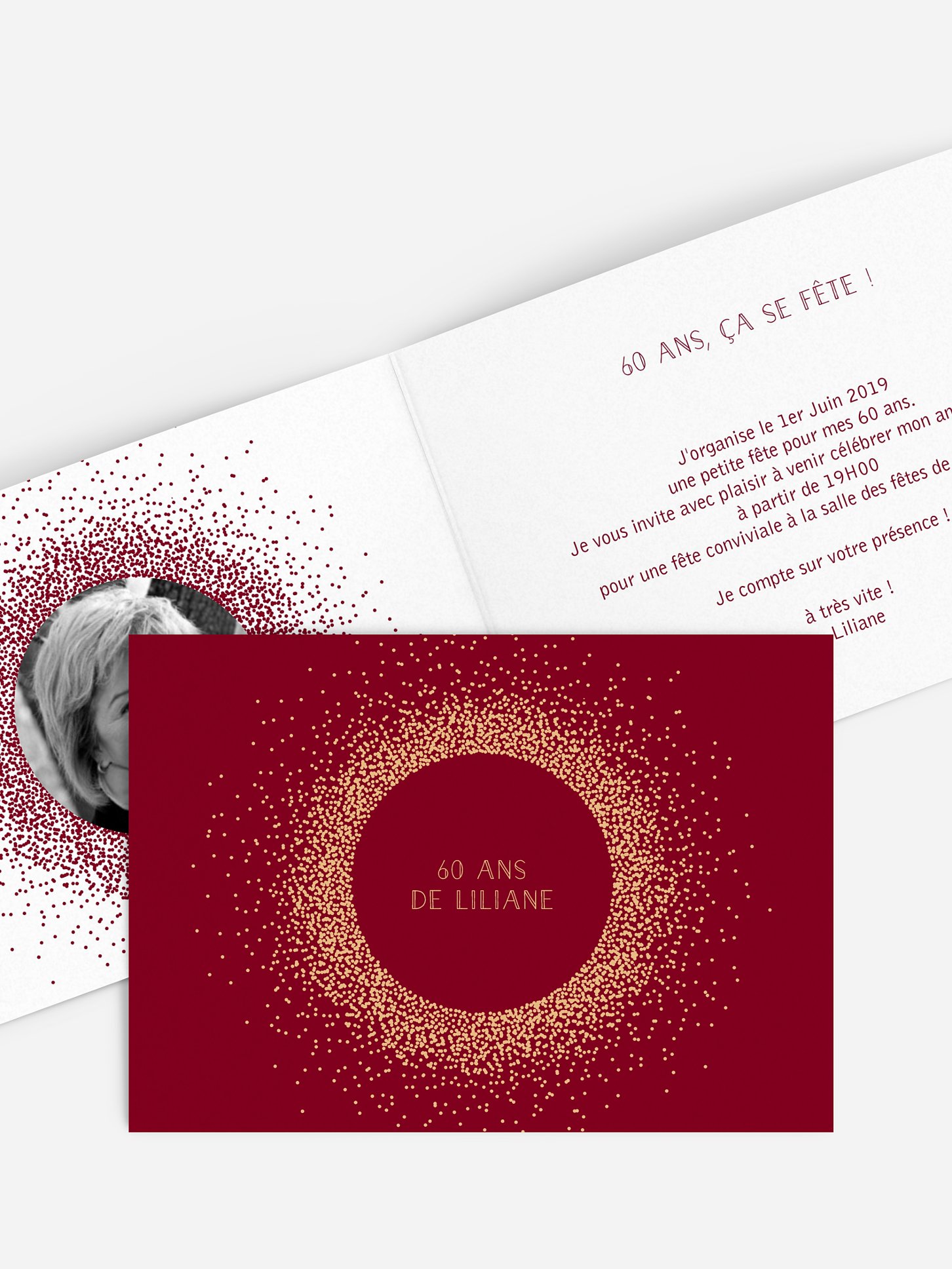 invitation anniversaire 60 Magique