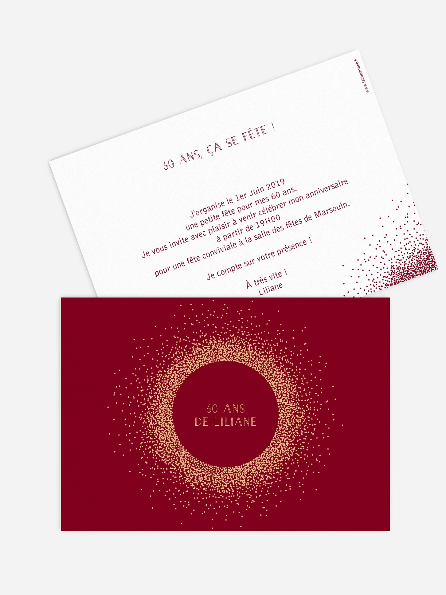 invitation anniversaire 60 Magique