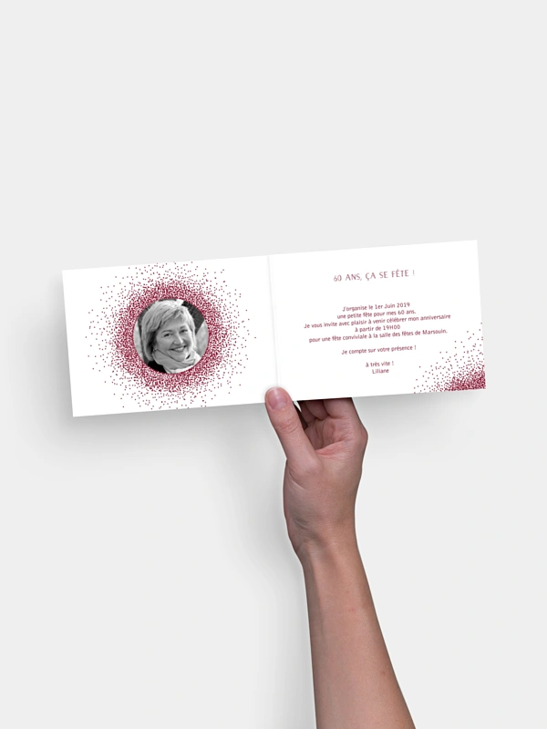 invitation anniversaire 60 Magique