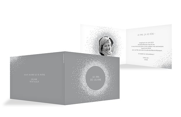 invitation anniversaire 60 Scintillant