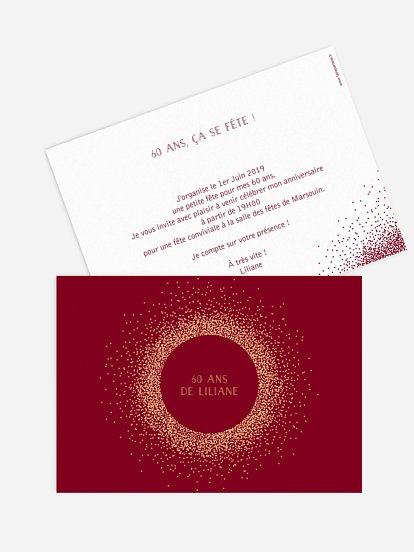 invitation anniversaire 60 Magique