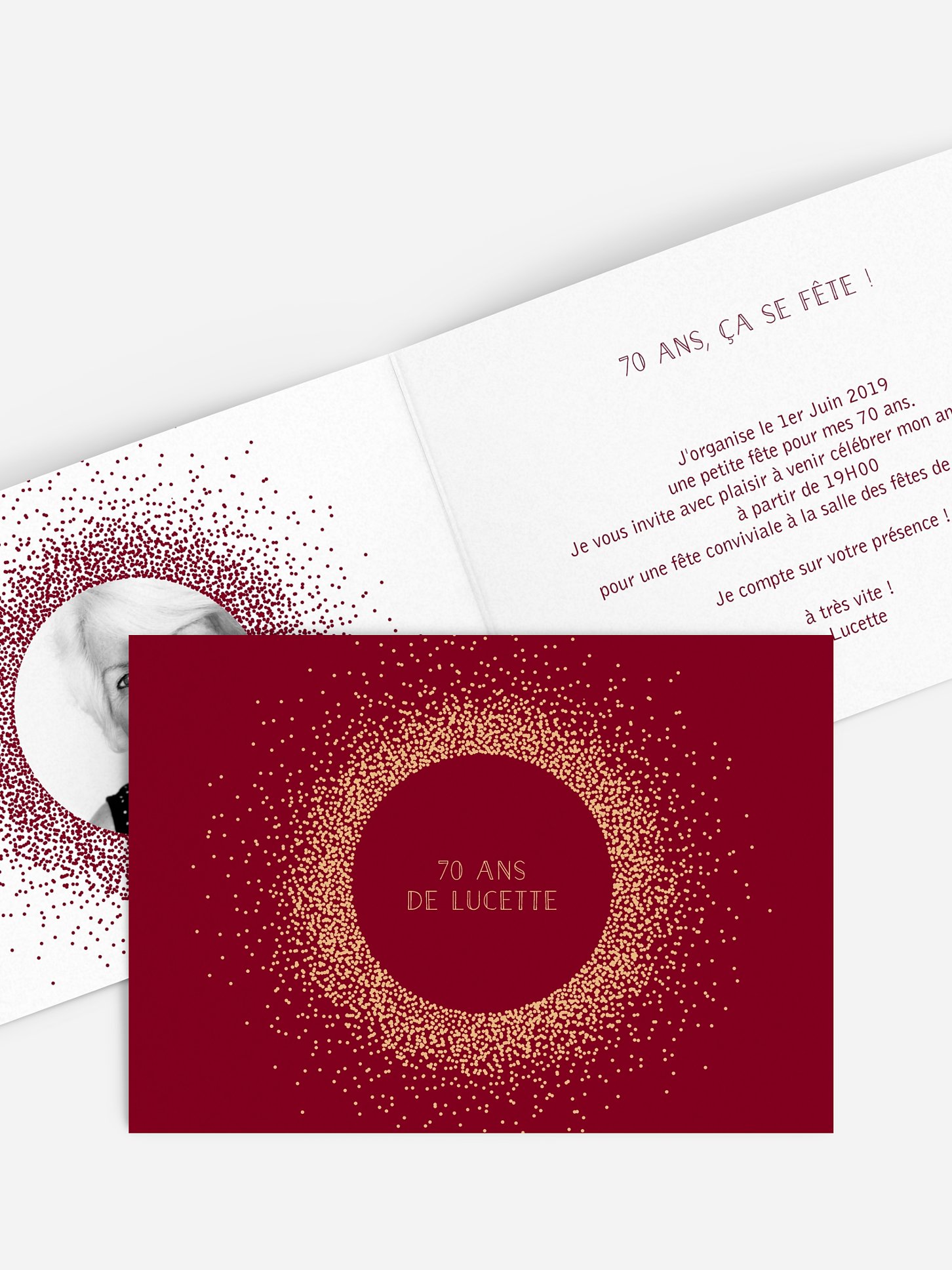 invitation anniversaire 70 Magique