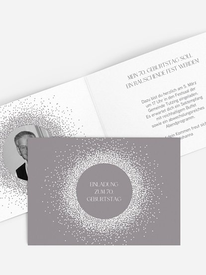 Einladung 70. Geburtstag Glanzvoll