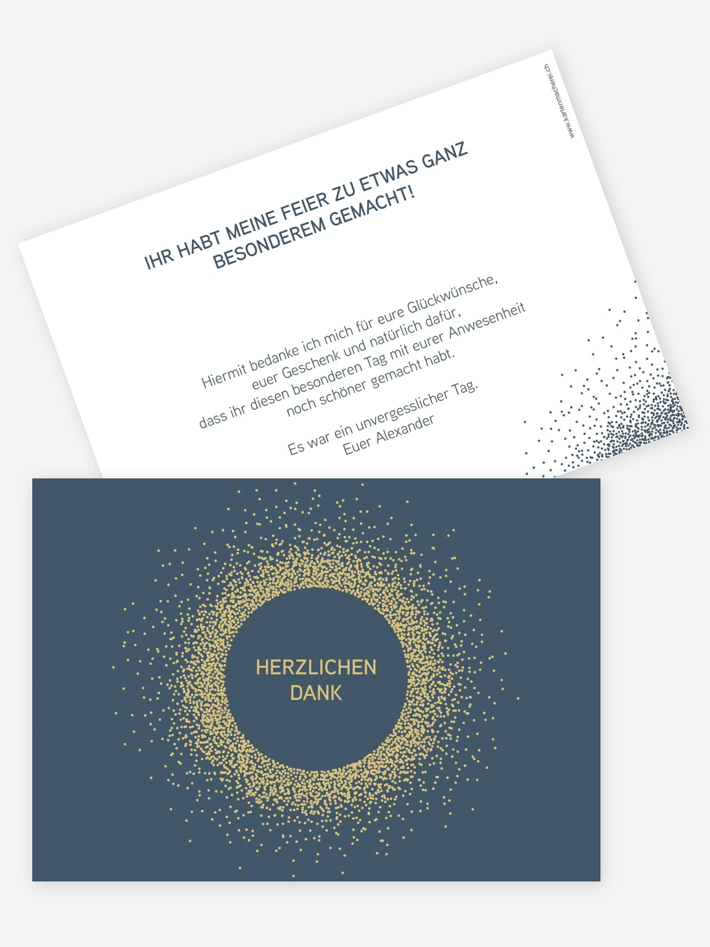 Dankeskarte Geburtstag Glanzvoll