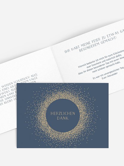 Dankeskarte Geburtstag Glanzvoll