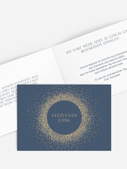 Dankeskarte Geburtstag Glanzvoll