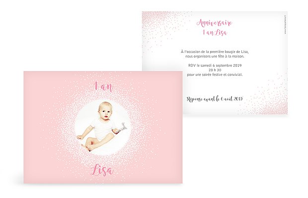 invitation anniversaire enfant Scintillant