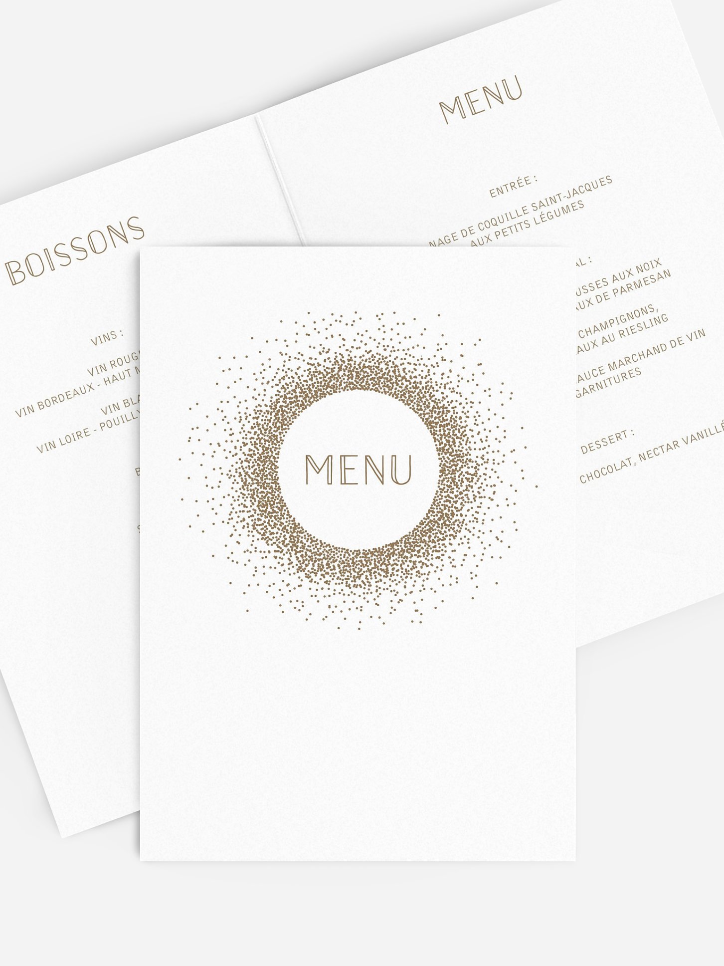 menu anniversaire Scintillant