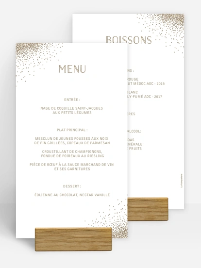 menu anniversaire Scintillant