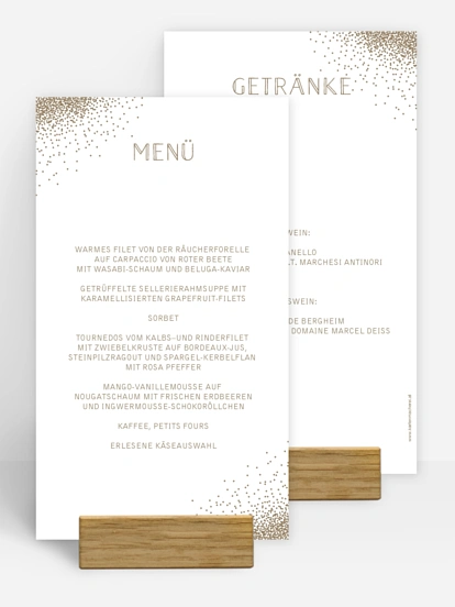 Menükarte Geburtstag Glanzvoll