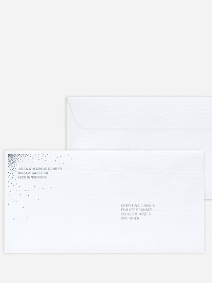 Bedruckter Briefumschlag Hochzeit Glanzvoll