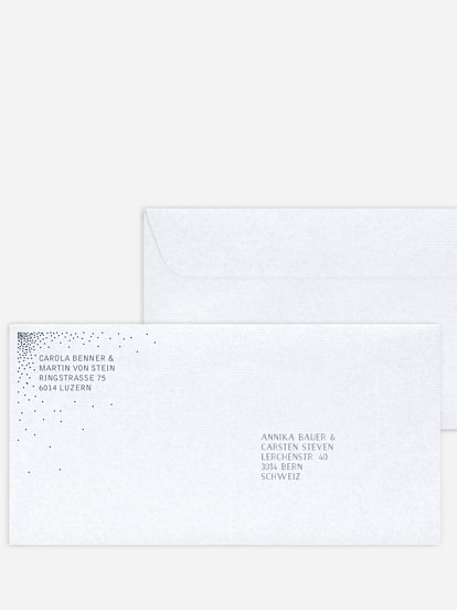 Bedruckter Briefumschlag Hochzeit Glanzvoll