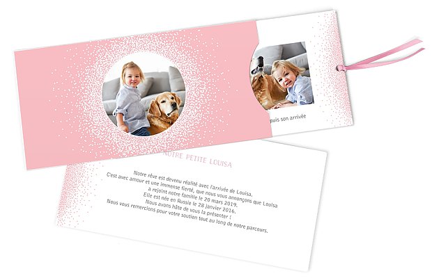Faire-part adoption Scintillant